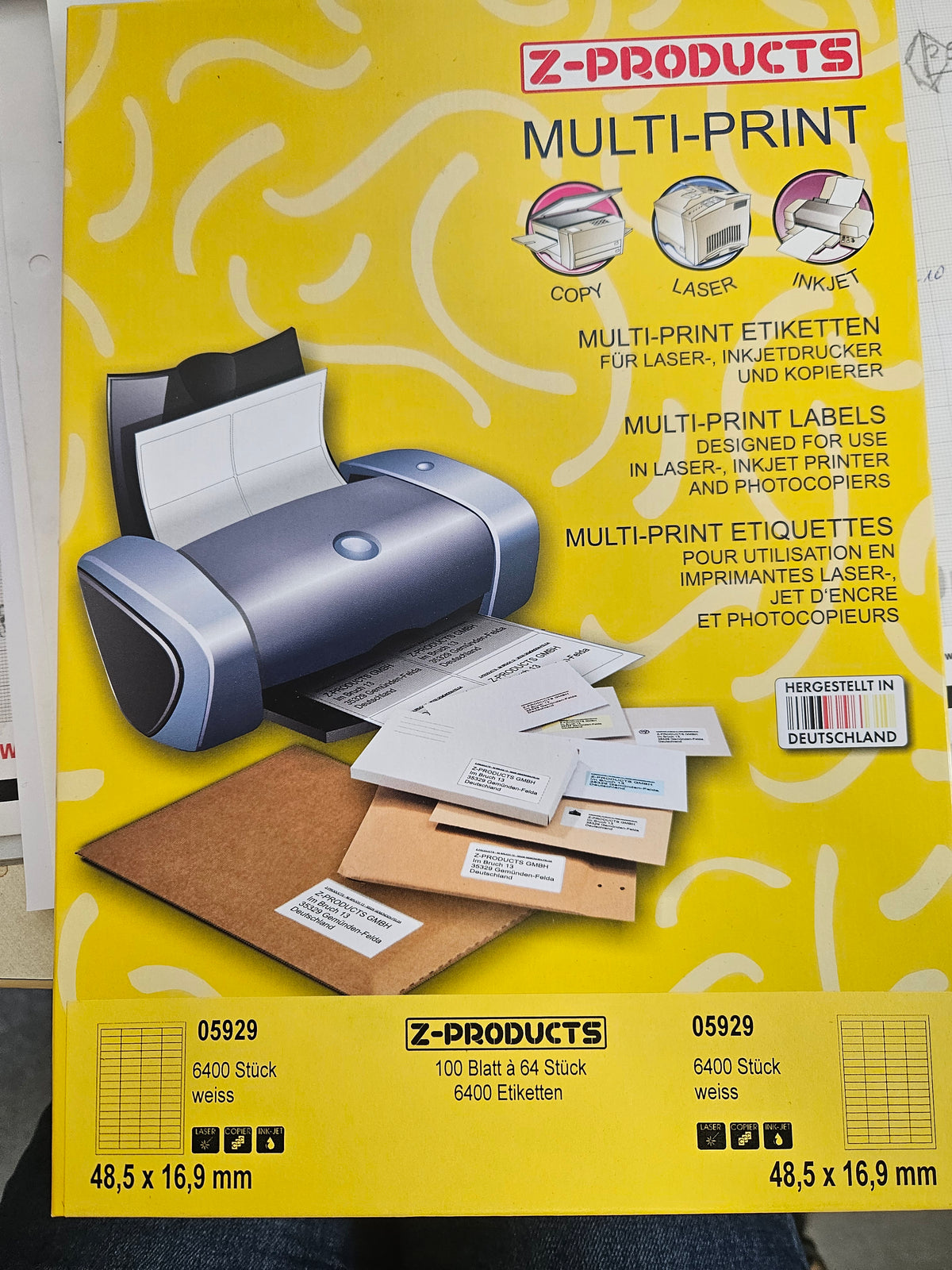 Multiprint Etiketten 48,5x16,9mm