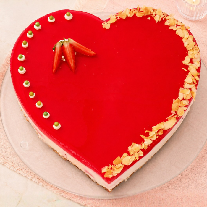 Erdbeertorte auf Schokoboden
