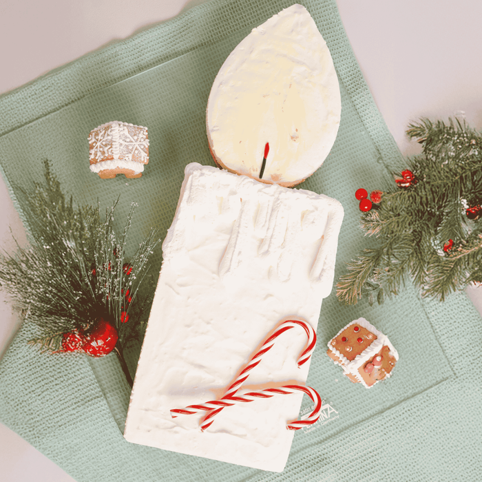 Kerze-Käse-Sahnetorte