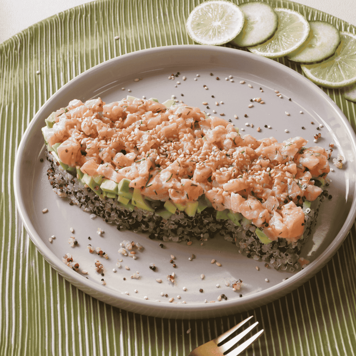 Lachs-Tatar mit Quinoa
