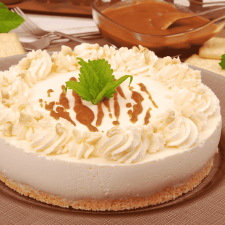 Snow Creme Torte mit Karamellsoße
