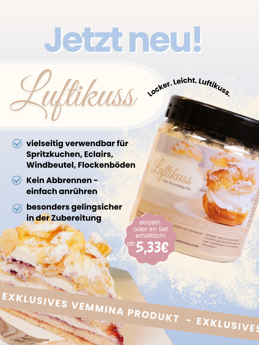 Schlagkessel  + 1x Luftikuss gratis