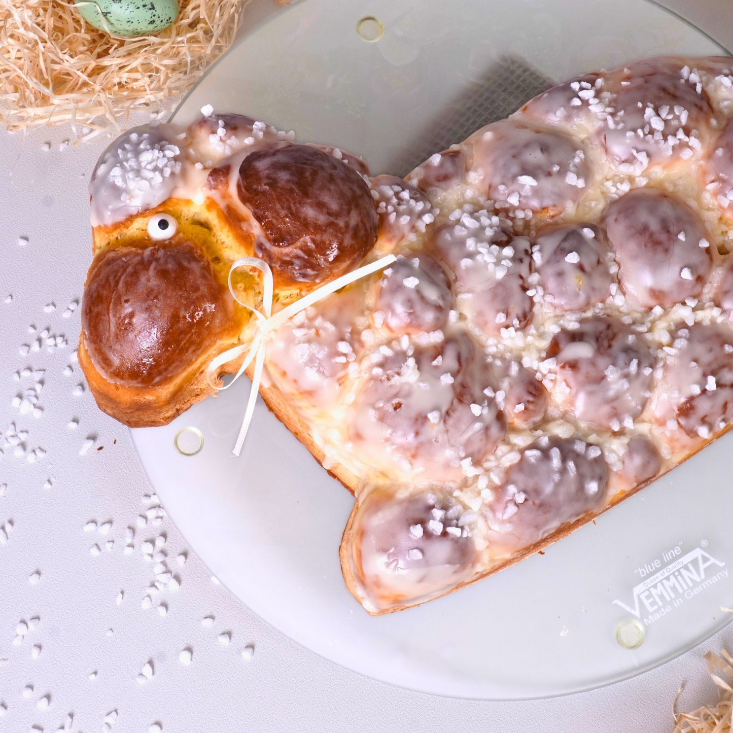 Plato pastelero "Devonport" de cristal (redondo)