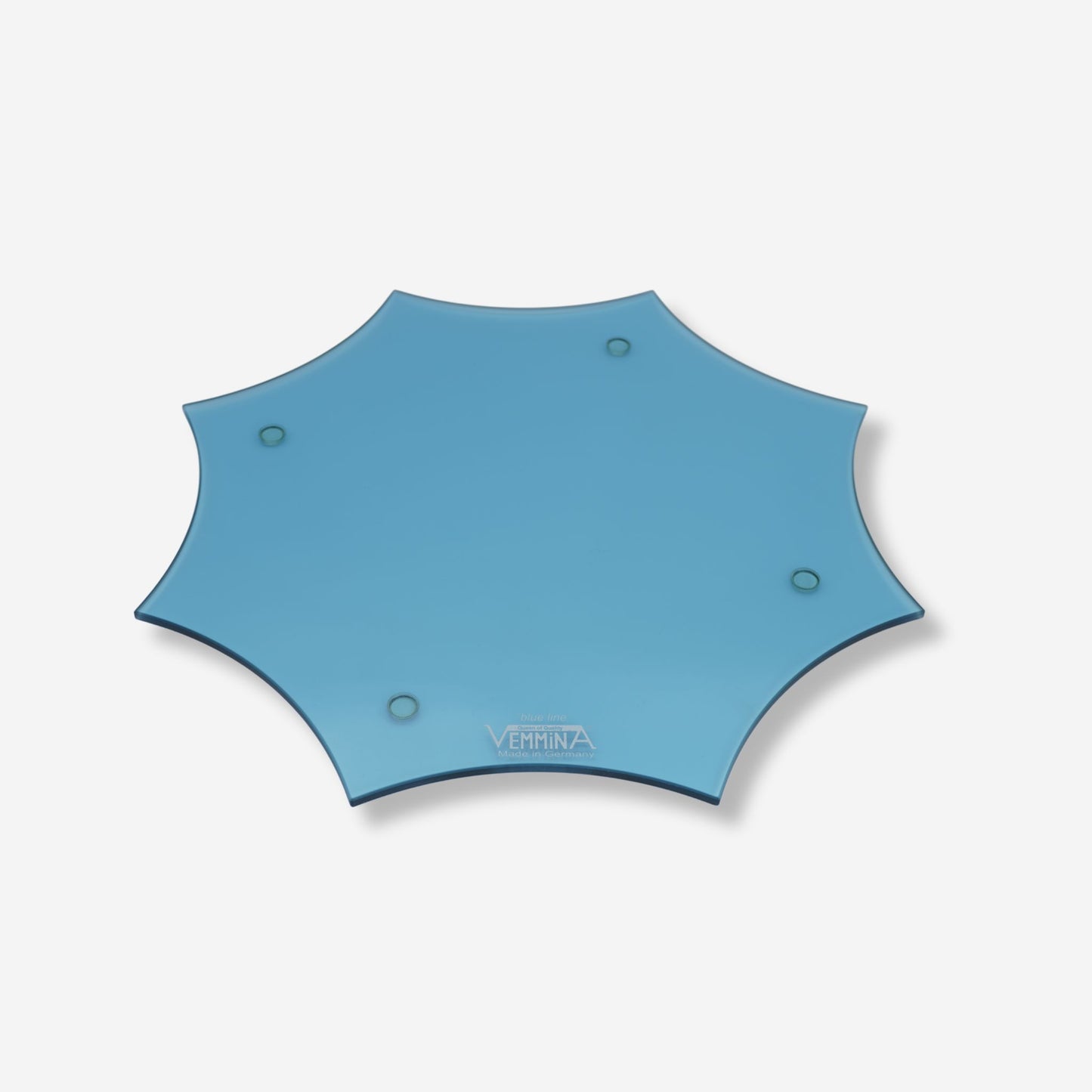 Cornwall Kuchenplatte in Sternform, 34 cm, blau, ideal für kreative Backideen wie Obstkuchen.